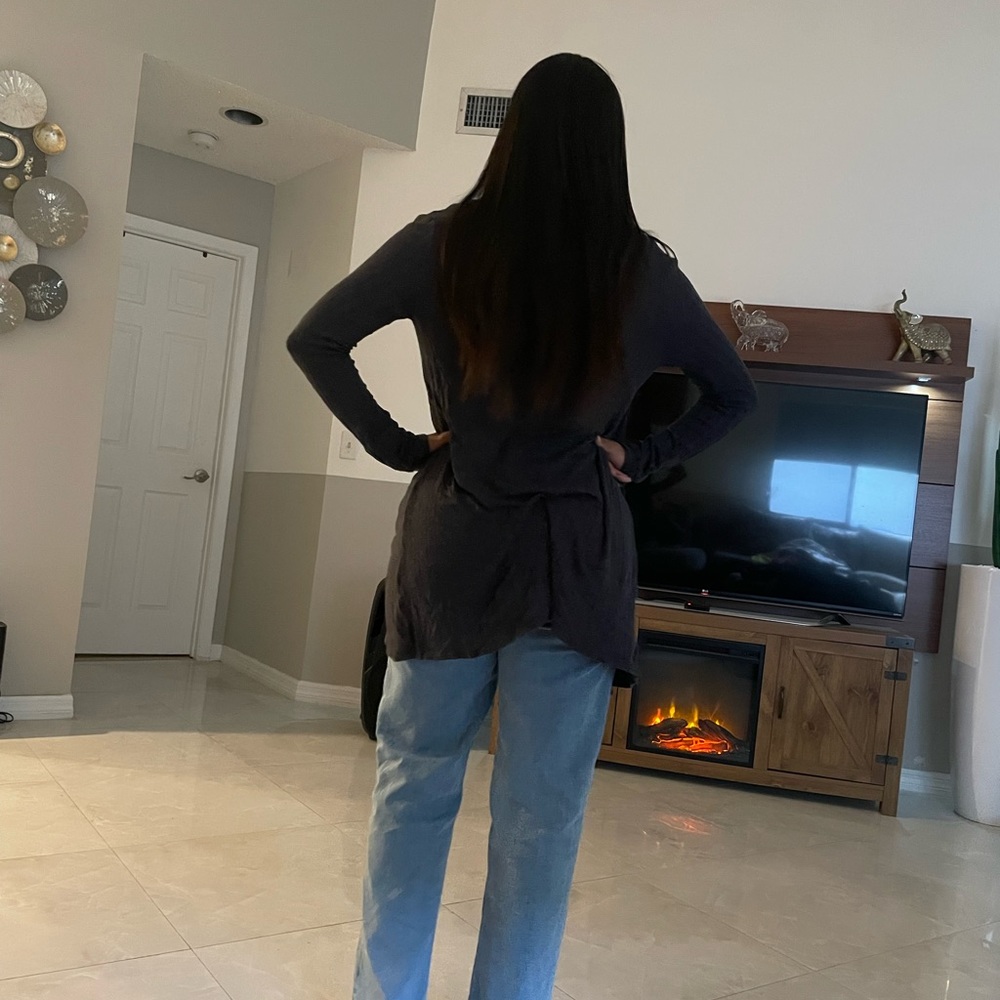 Gray long forever 21 cardigan
